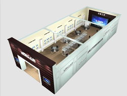 日朗展览展示设计工厂 以专业设计服务，定制您的专属油漆展柜